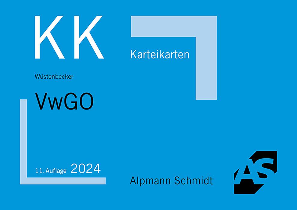 Vorderes Coverbild Karteikarten VwGO