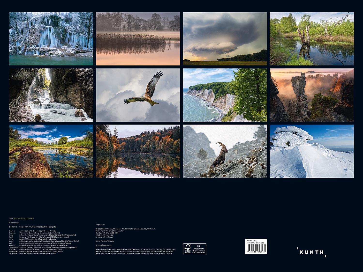 Beispielinhalt (Bild) Wildnis Deutschland - KUNTH Wandkalender 2025