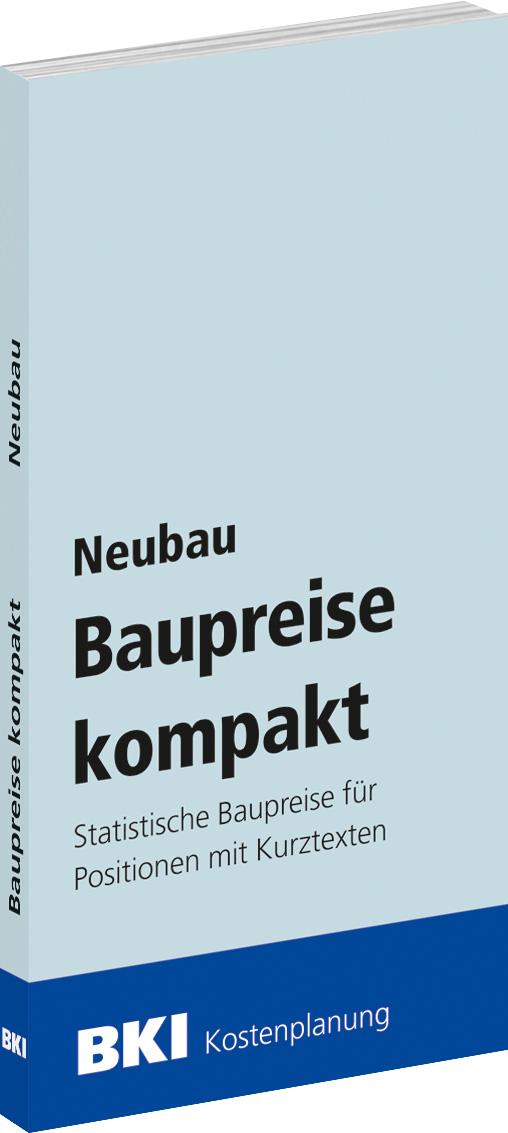 Vorderes Coverbild BKI Baupreise kompakt Neubau 2025