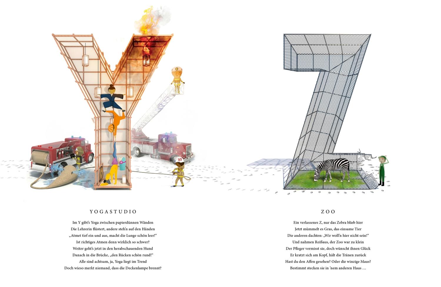 Beispielinhalt (Bild) Buchstabenhausen