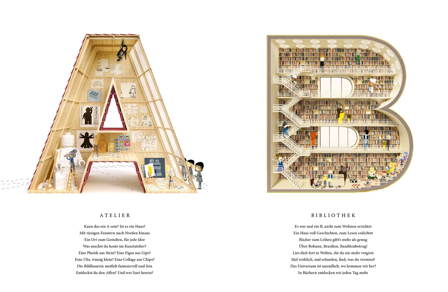 Beispielinhalt (Bild) Buchstabenhausen