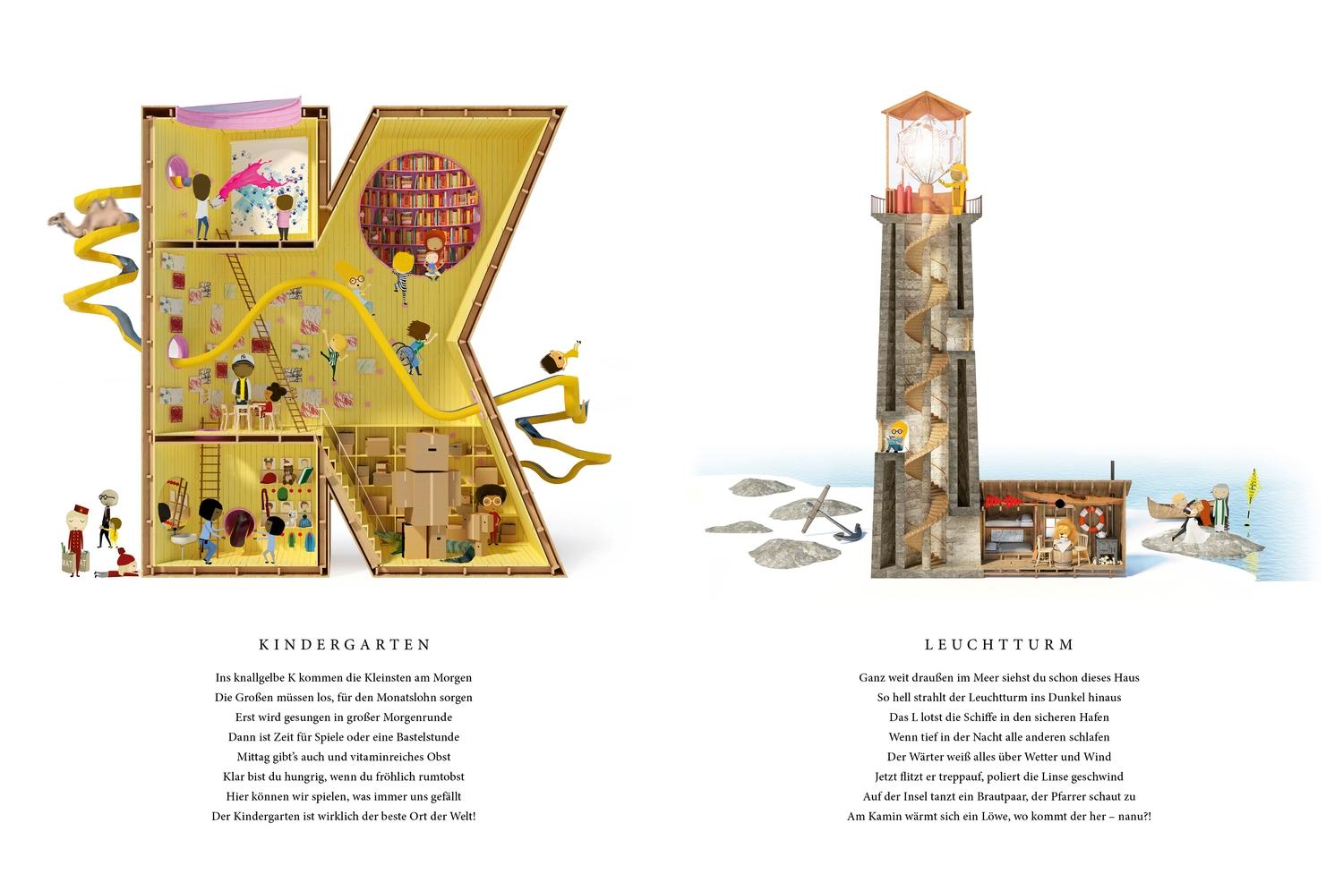 Beispielinhalt (Bild) Buchstabenhausen