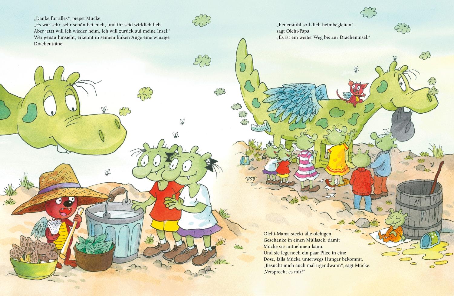 Beispielinhalt (Bild) Die Olchis und der kleine Drache Mücke