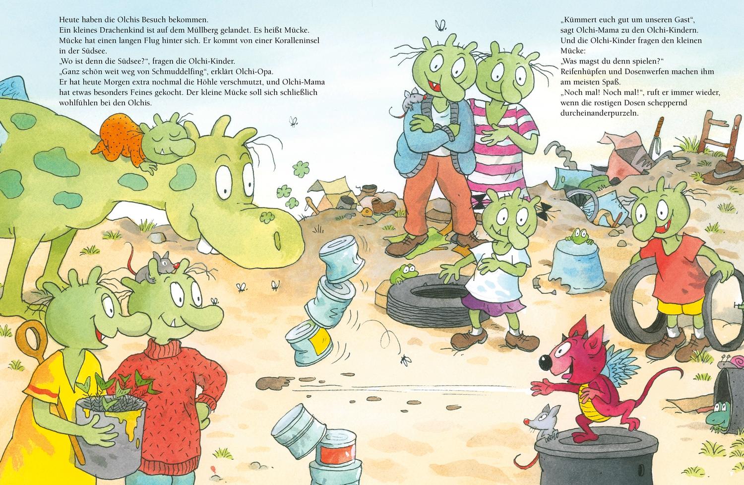 Beispielinhalt (Bild) Die Olchis und der kleine Drache Mücke