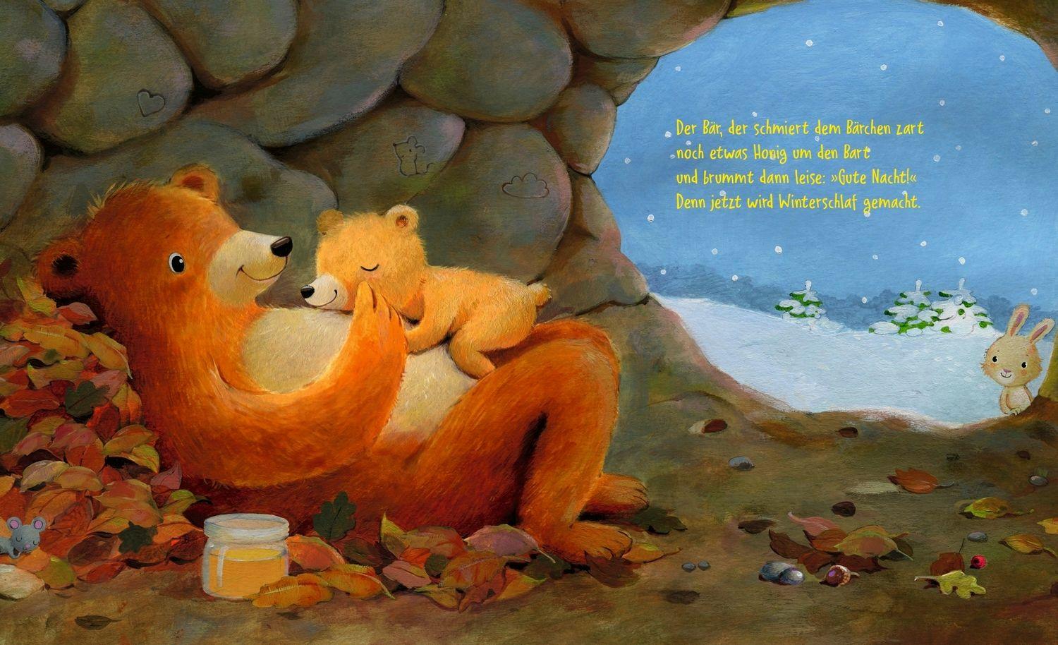 Beispielinhalt (Bild) Wie kleine Tiere schlafen gehen. Das große Vorlesebuch