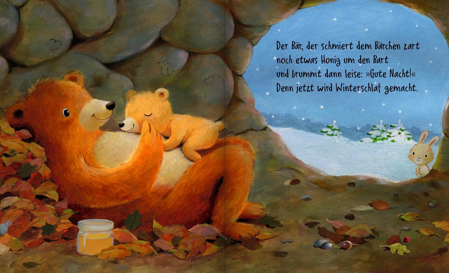 Beispielinhalt (Bild) Wie kleine Tiere schlafen gehen. Das große Vorlesebuch