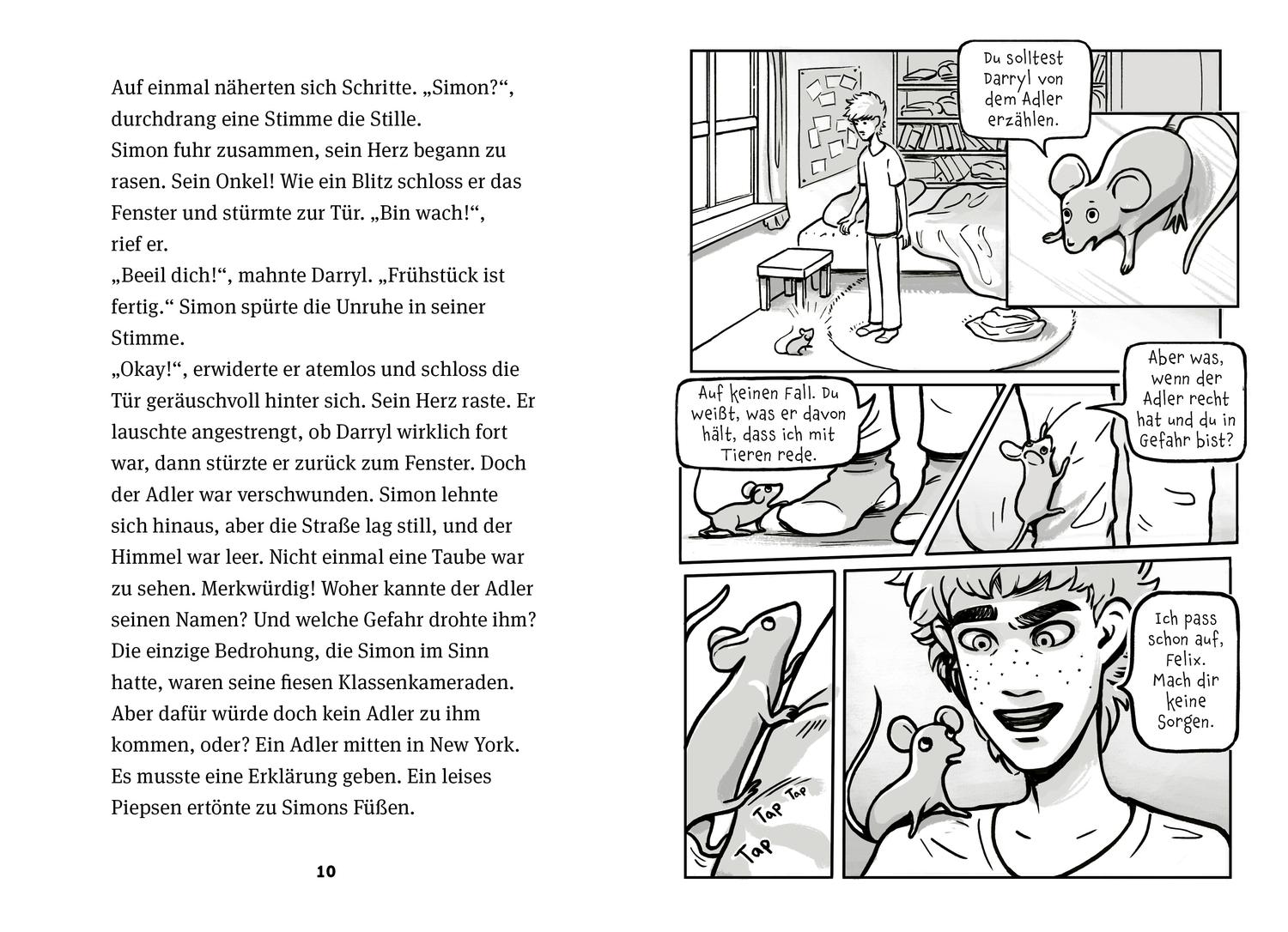 Beispielinhalt (Bild) Animox als Comic-Roman 1. Das Heulen der Wölfe