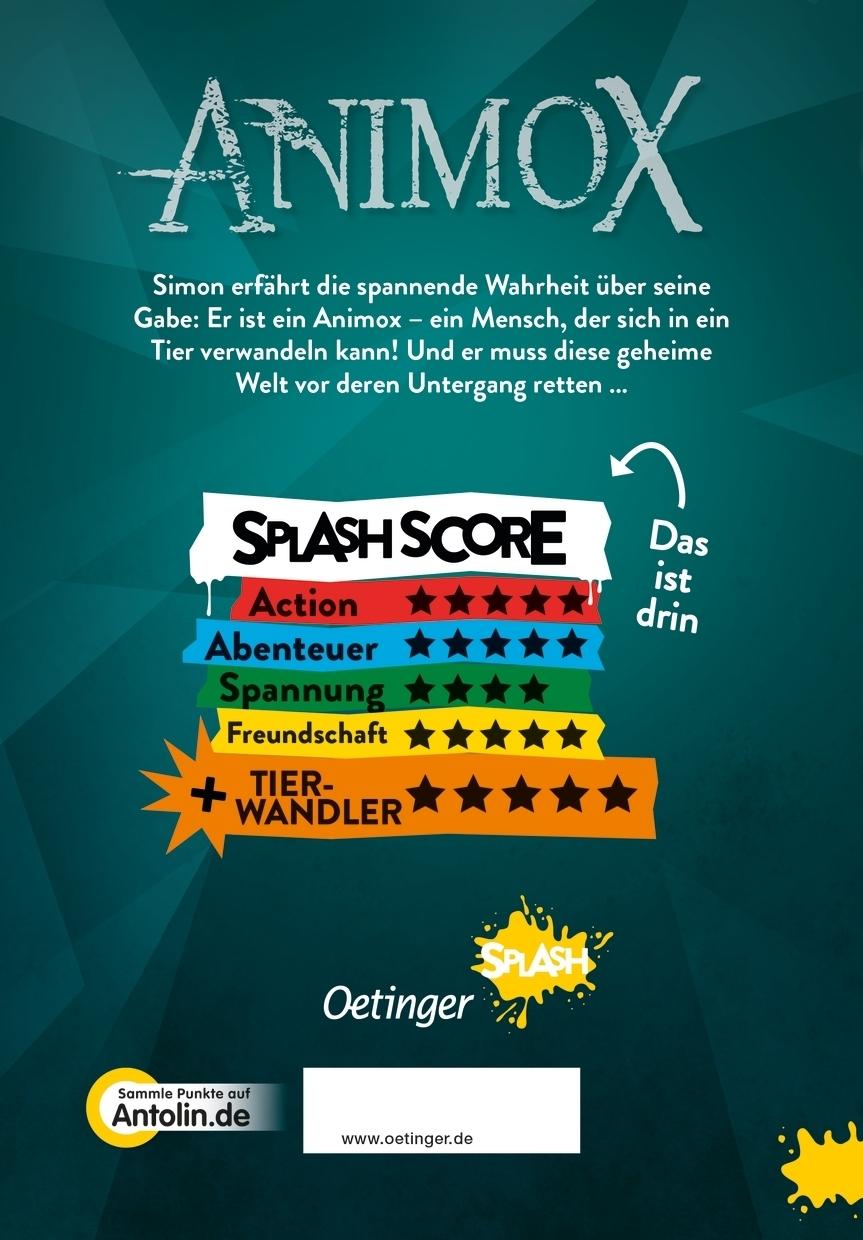 Rückseitencover Animox als Comic-Roman 1. Das Heulen der Wölfe