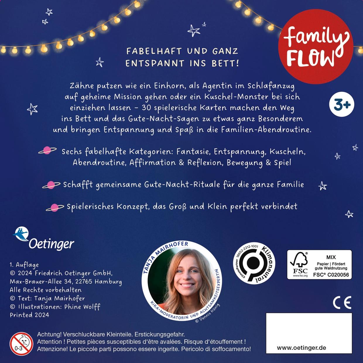 Rückseitencover FamilyFlow. Ab ins Bett!