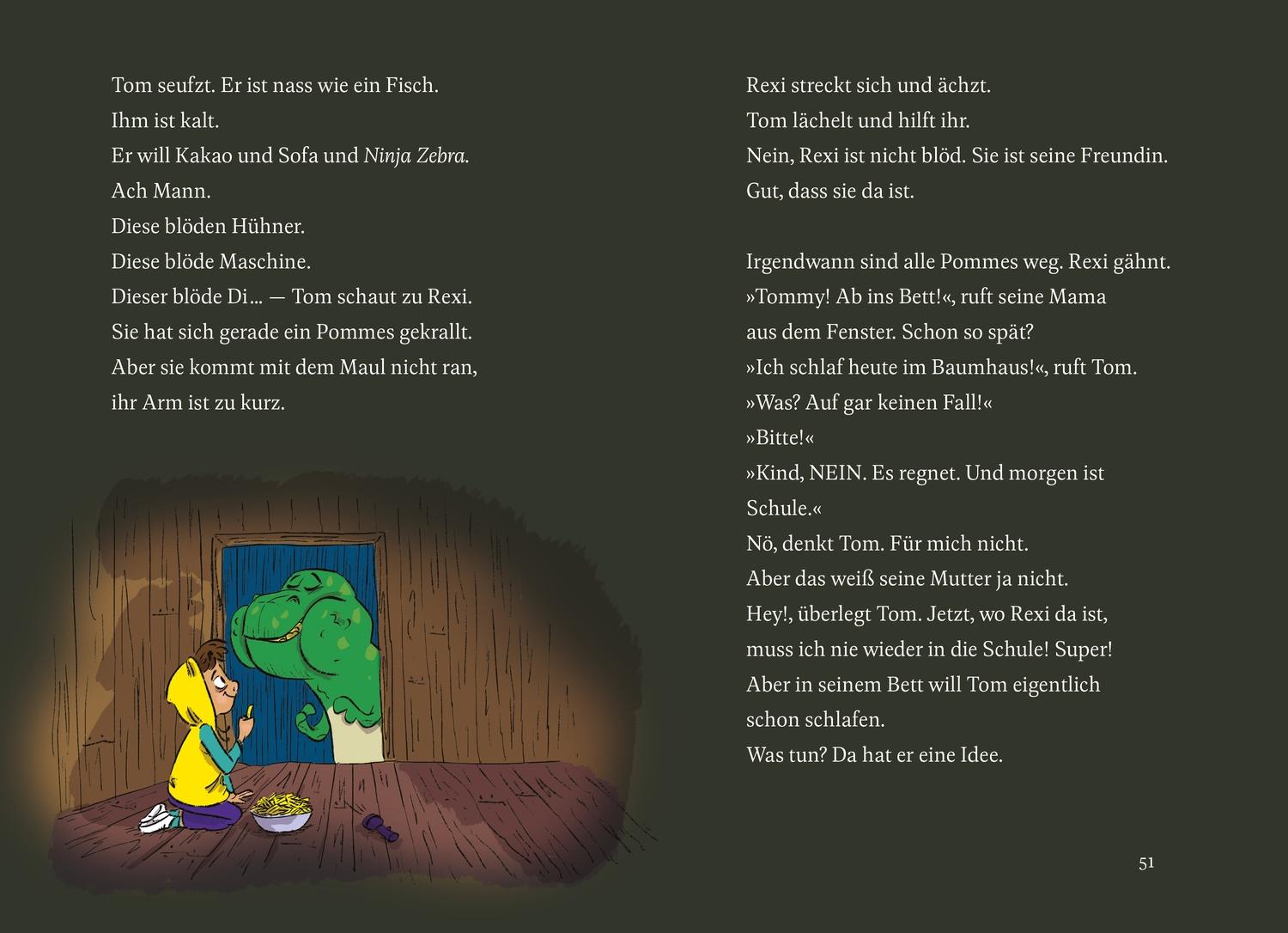 Beispielinhalt (Bild) Knacks! 1 Ein T-Rex schlüpft aus