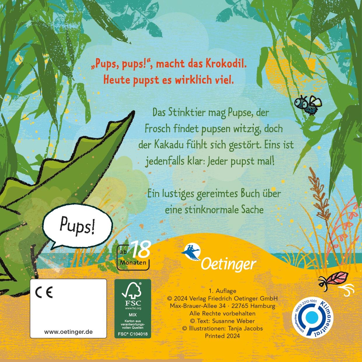 Rückseitencover Das Krokodil pupst viel zu viel