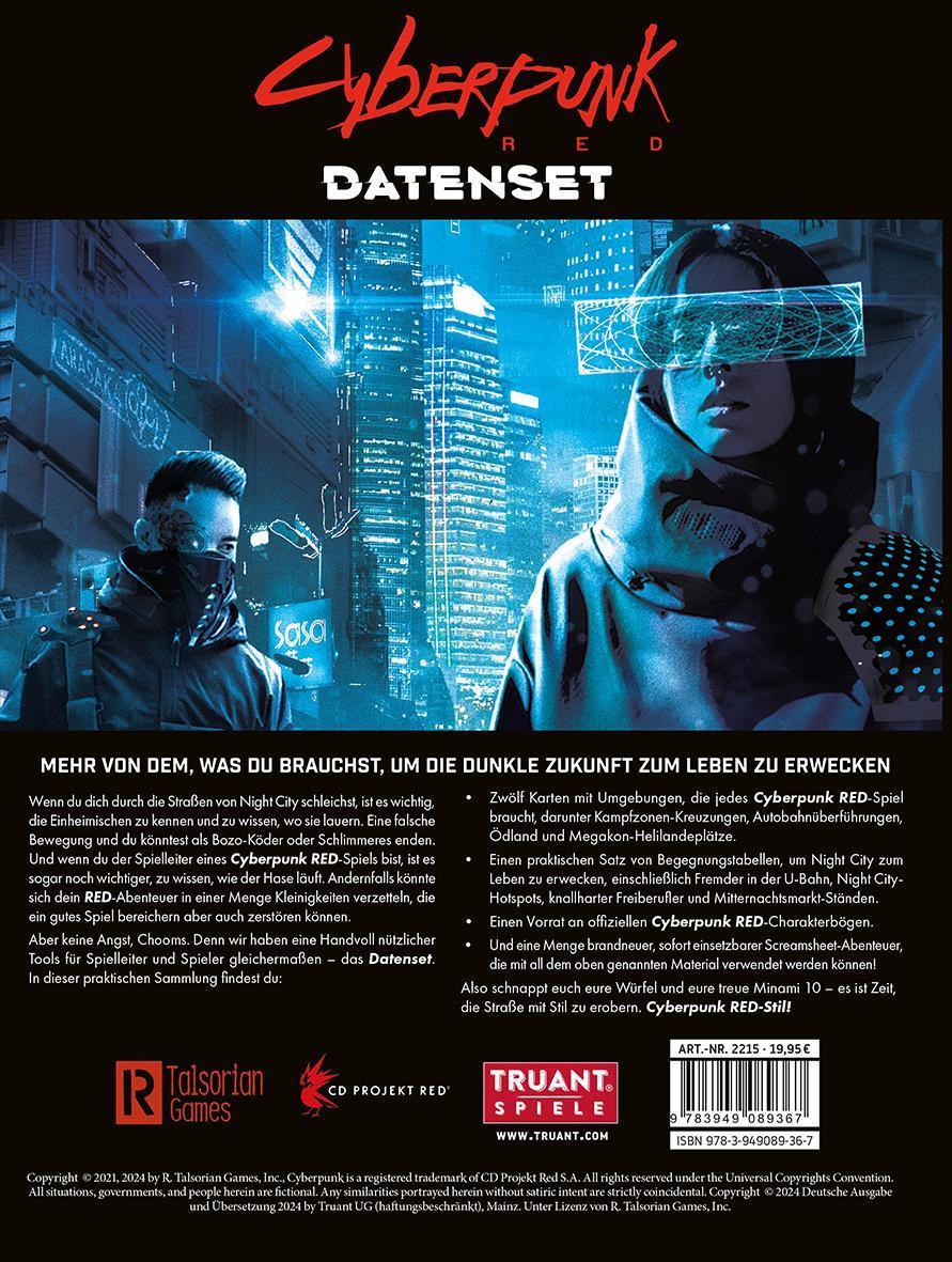 Vorderes Coverbild CYBERPUNK RED DATENSET