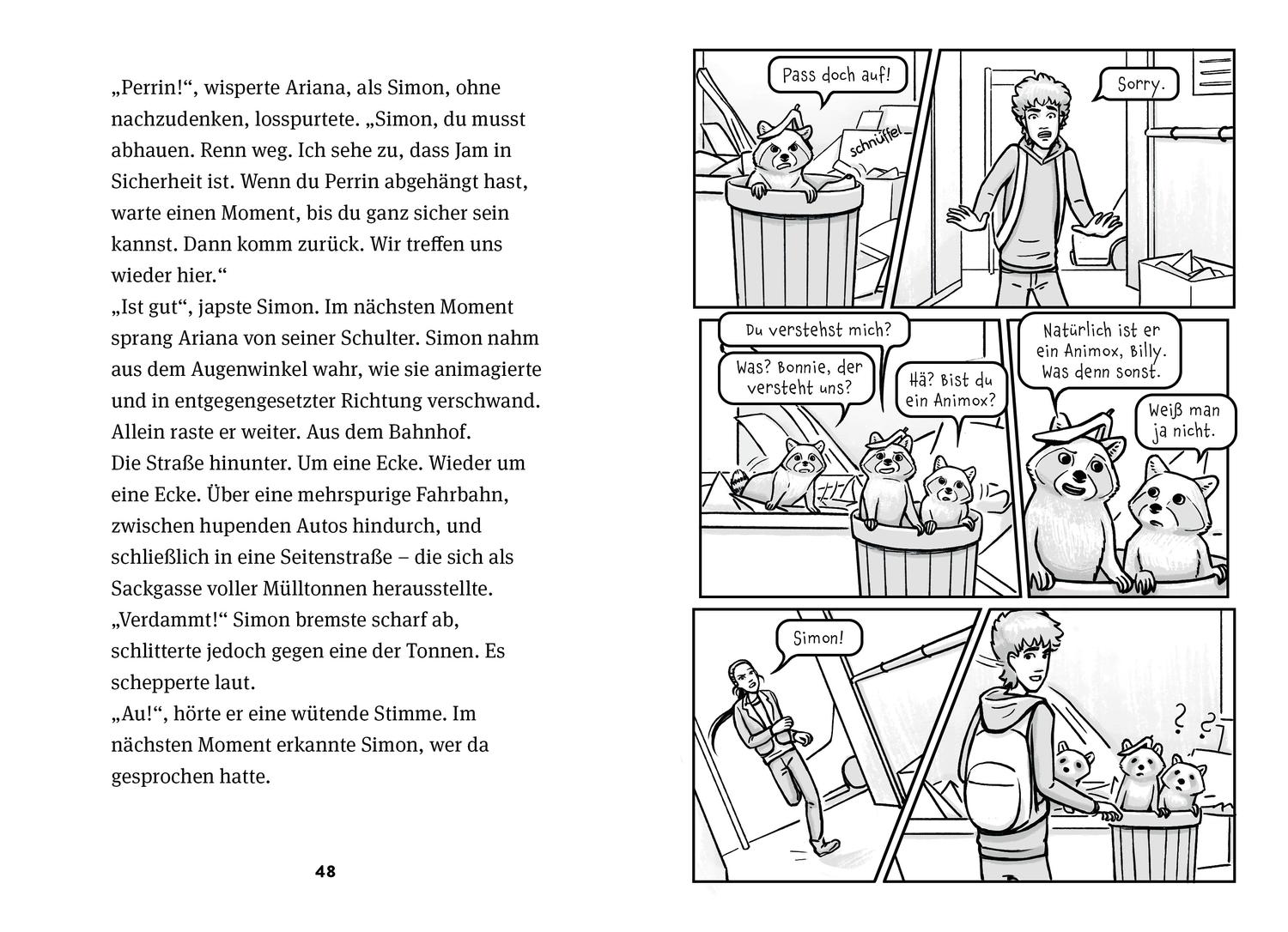 Beispielinhalt (Bild) Animox als Comic-Roman 2. Das Auge der Schlange