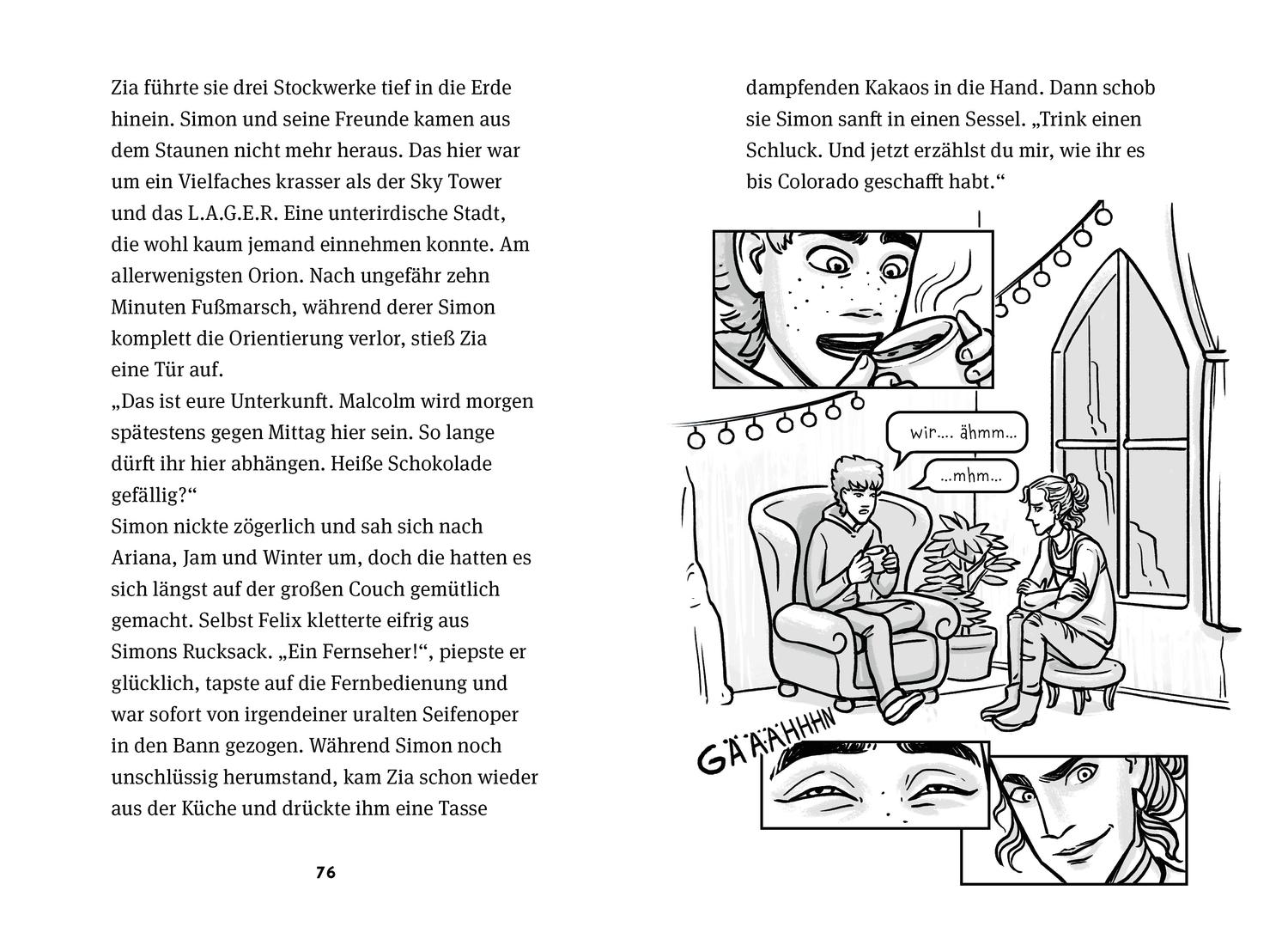 Beispielinhalt (Bild) Animox als Comic-Roman 2. Das Auge der Schlange