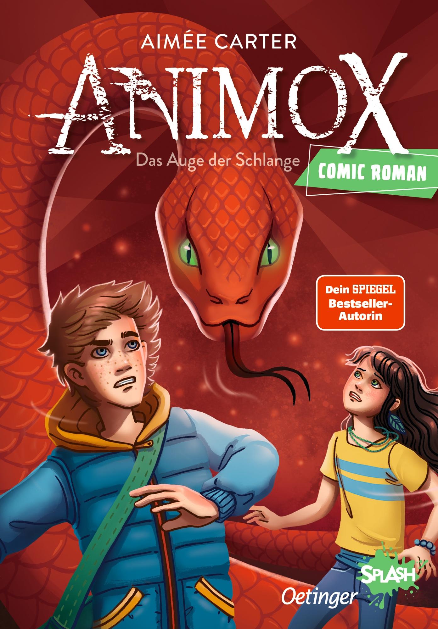 Vorderes Coverbild Animox als Comic-Roman 2. Das Auge der Schlange