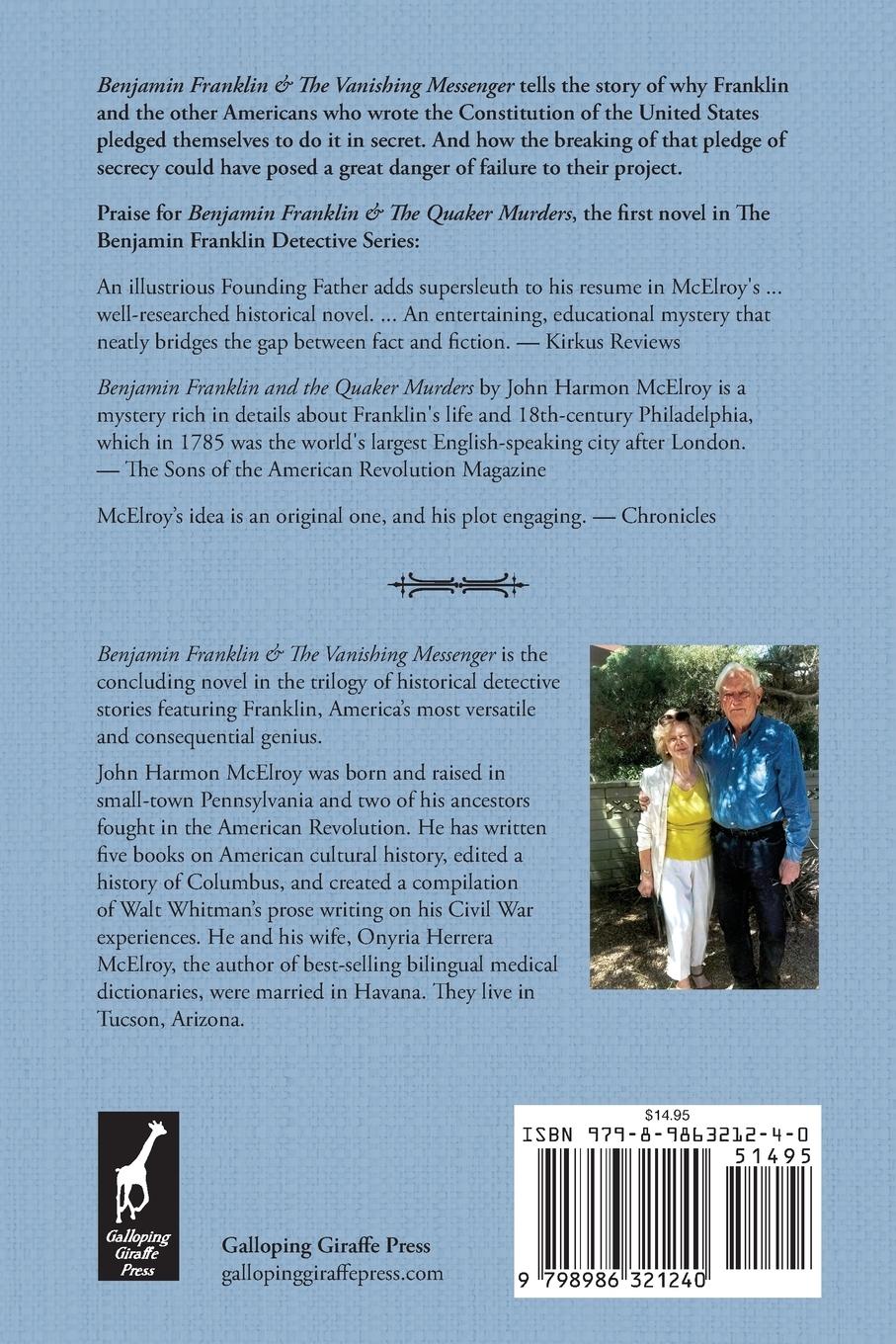 Rückseitencover Benjamin Franklin & The Vanishing Messenger