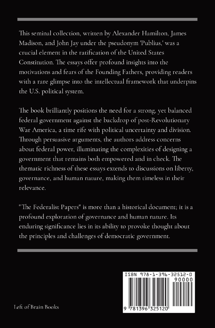 Rückseitencover The Federalist Papers