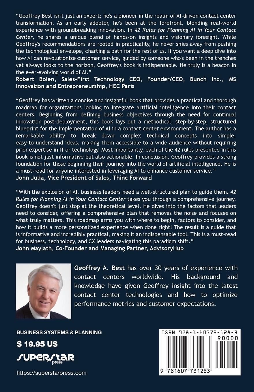 Rückseitencover 42 Rules for Planning AI in Your Contact Center