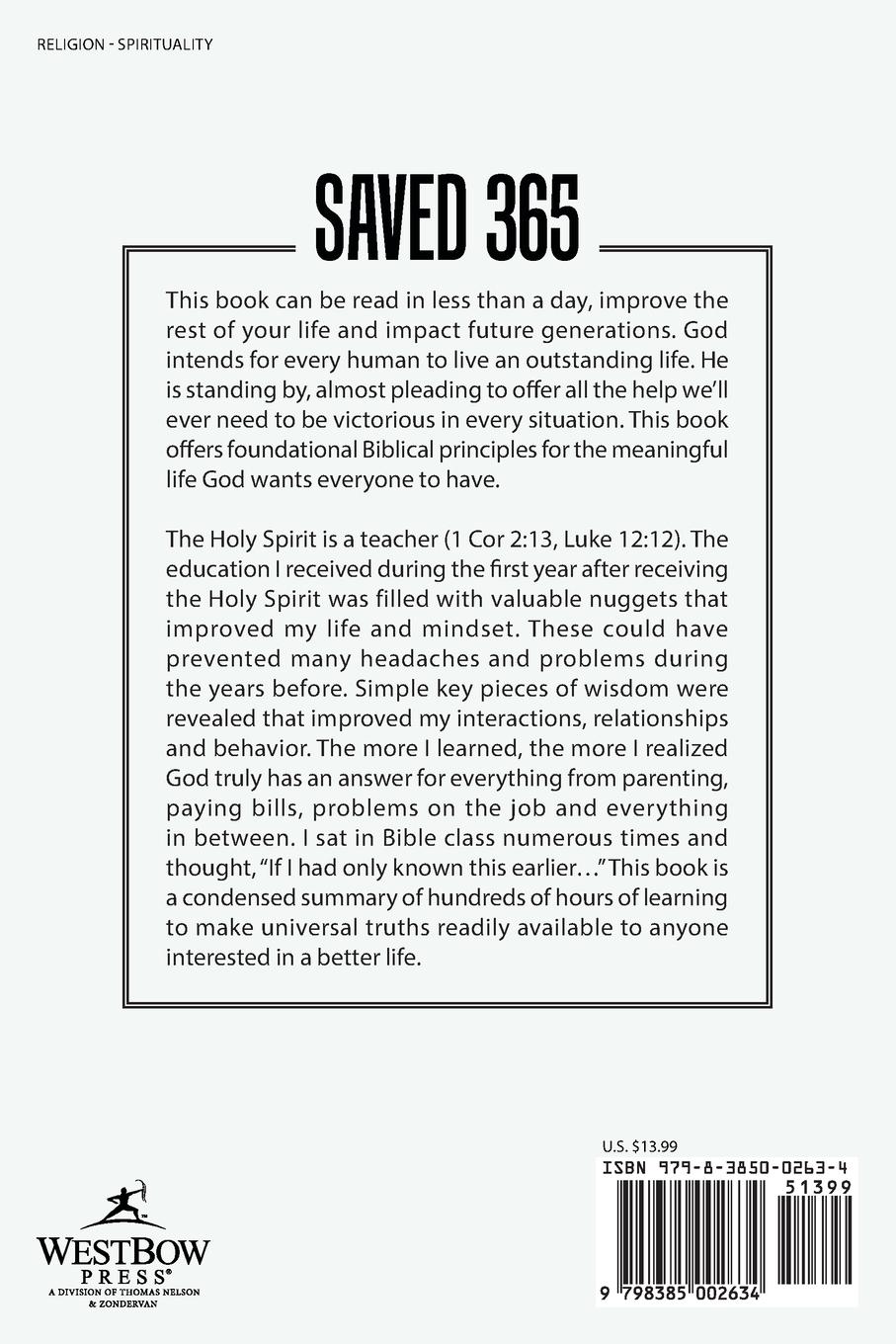 Rückseitencover Saved 365