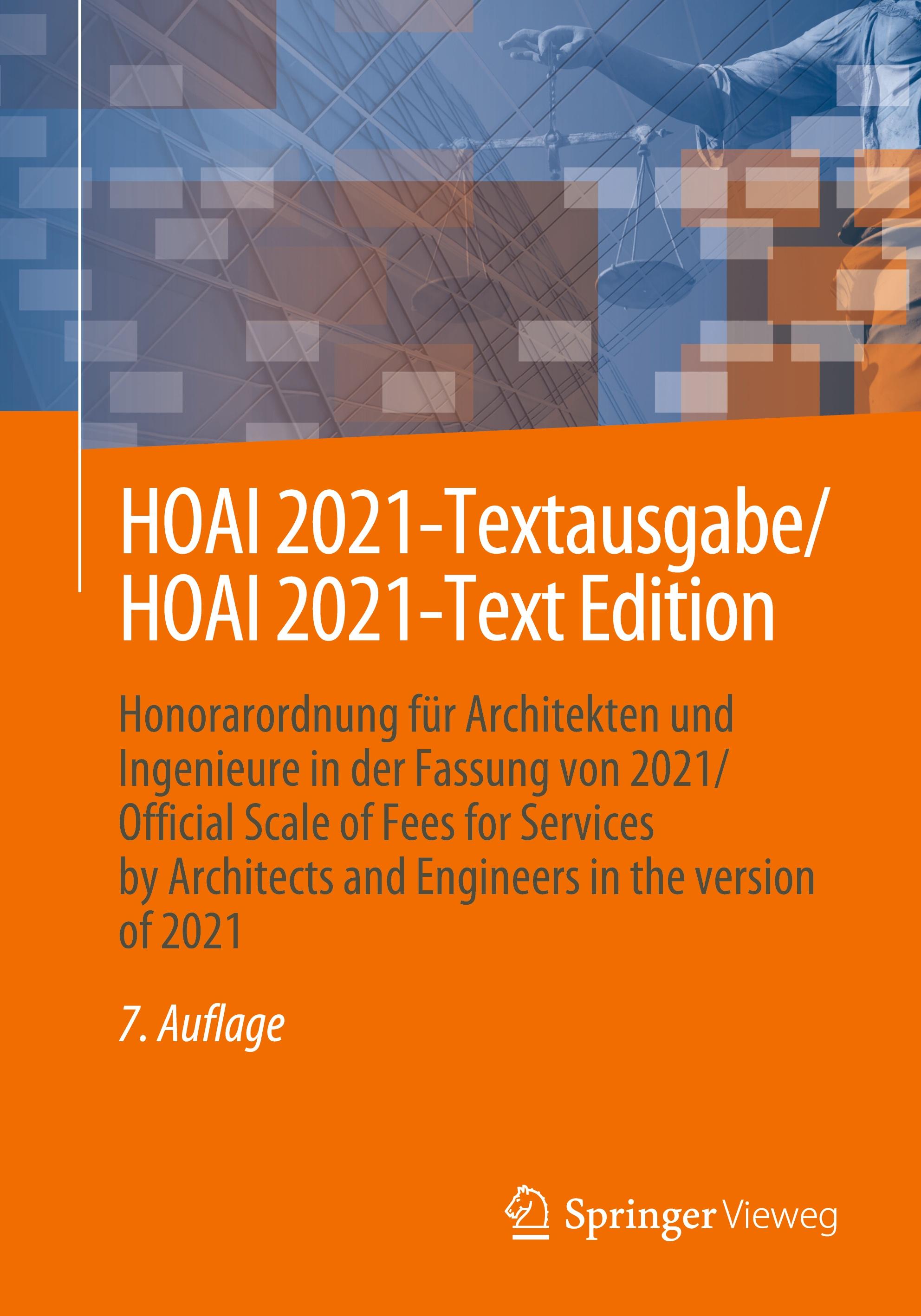 Vorderes Coverbild HOAI 2021-Textausgabe/HOAI 2021-Text Edition