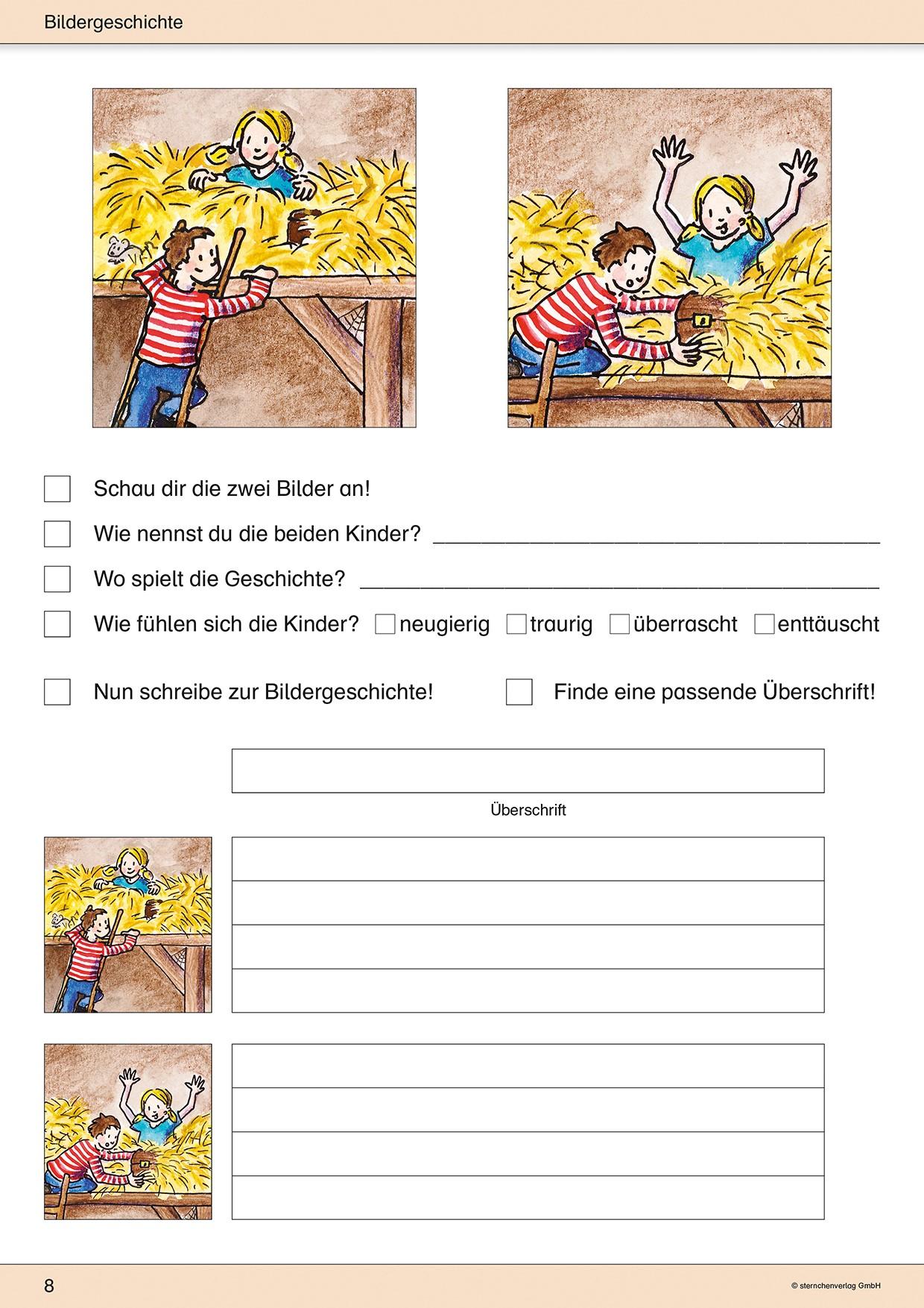 Beispielinhalt (Bild) Ich kann Geschichten schreiben Teil 1 und 2 im Set - 2 Schülerarbeitshefte für die 2. bis 4. Klasse