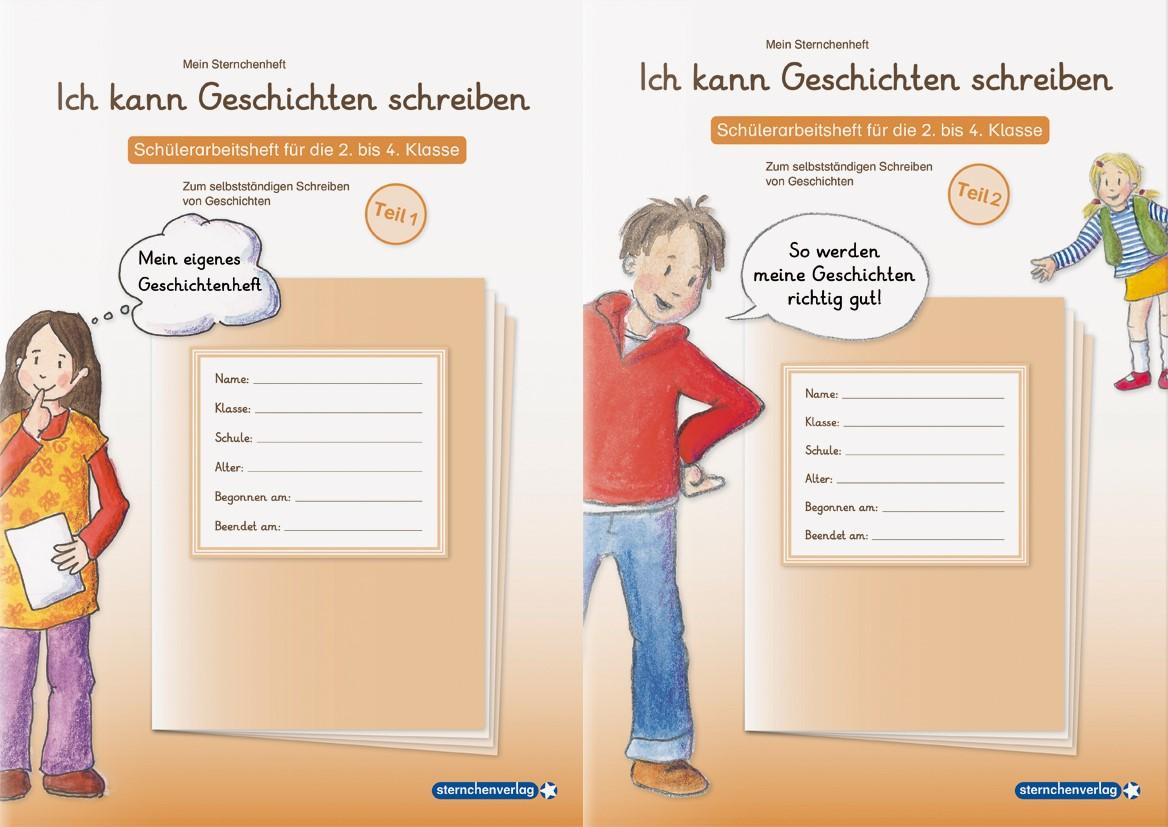 Vorderes Coverbild Ich kann Geschichten schreiben Teil 1 und 2 im Set - 2 Schülerarbeitshefte für die 2. bis 4. Klasse