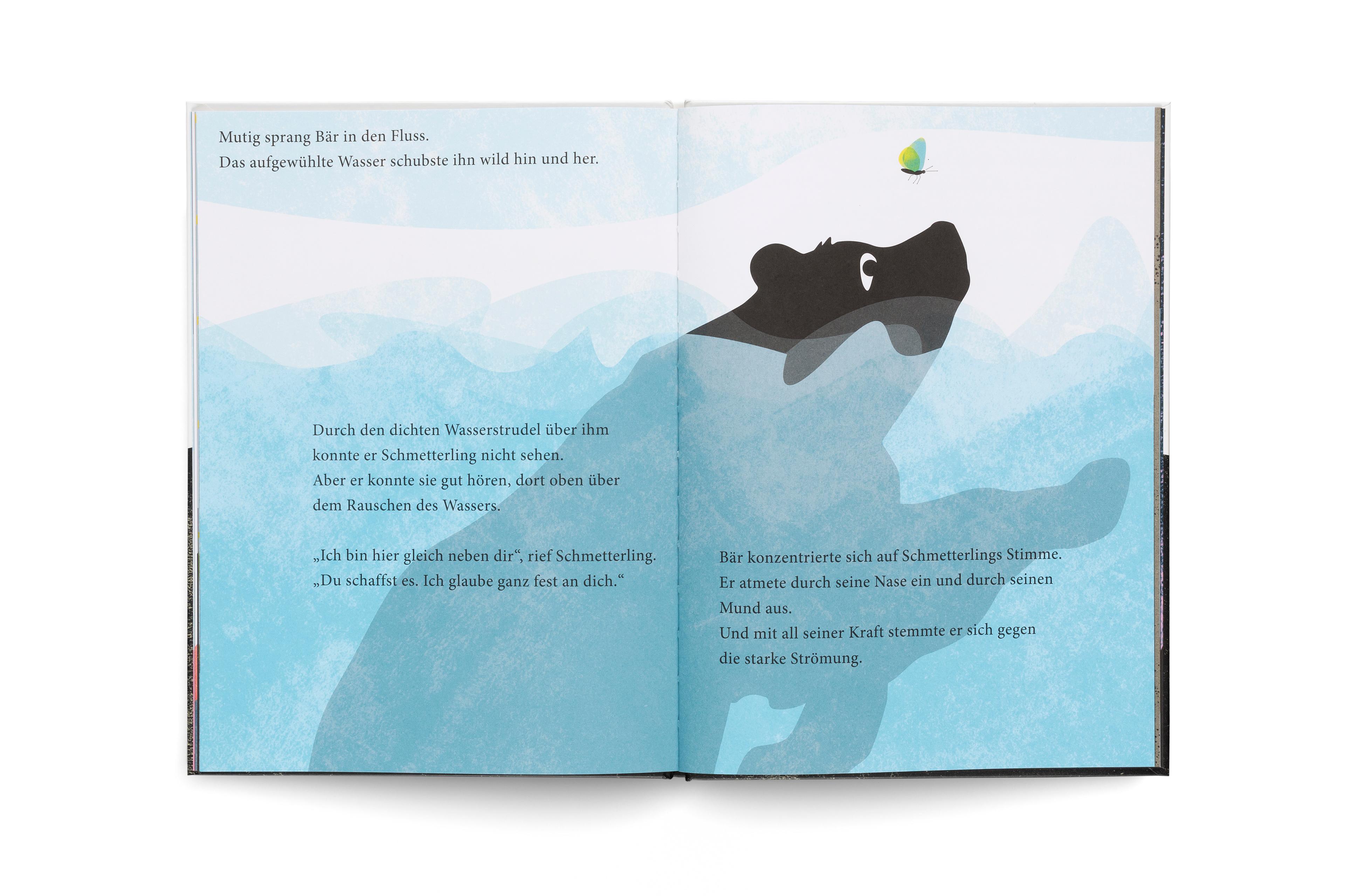 Beispielinhalt (Bild) Sind wir schon da? Die Reise des Bären - Achtsamkeit und Mut für Kinder: Eine poetische Geschichte über Gelassenheit, Freundschaft und den Zauber des Augenblicks