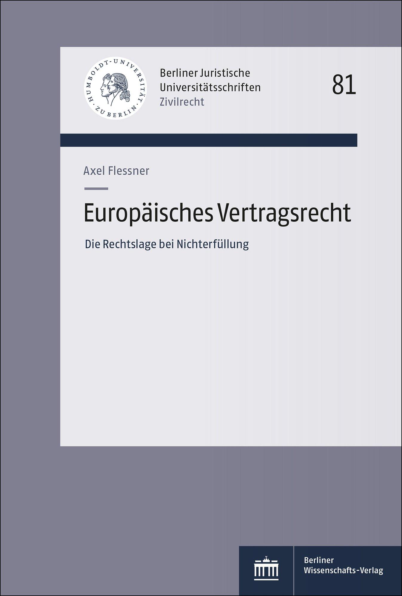 Vorderes Coverbild Europäisches Vertragsrecht