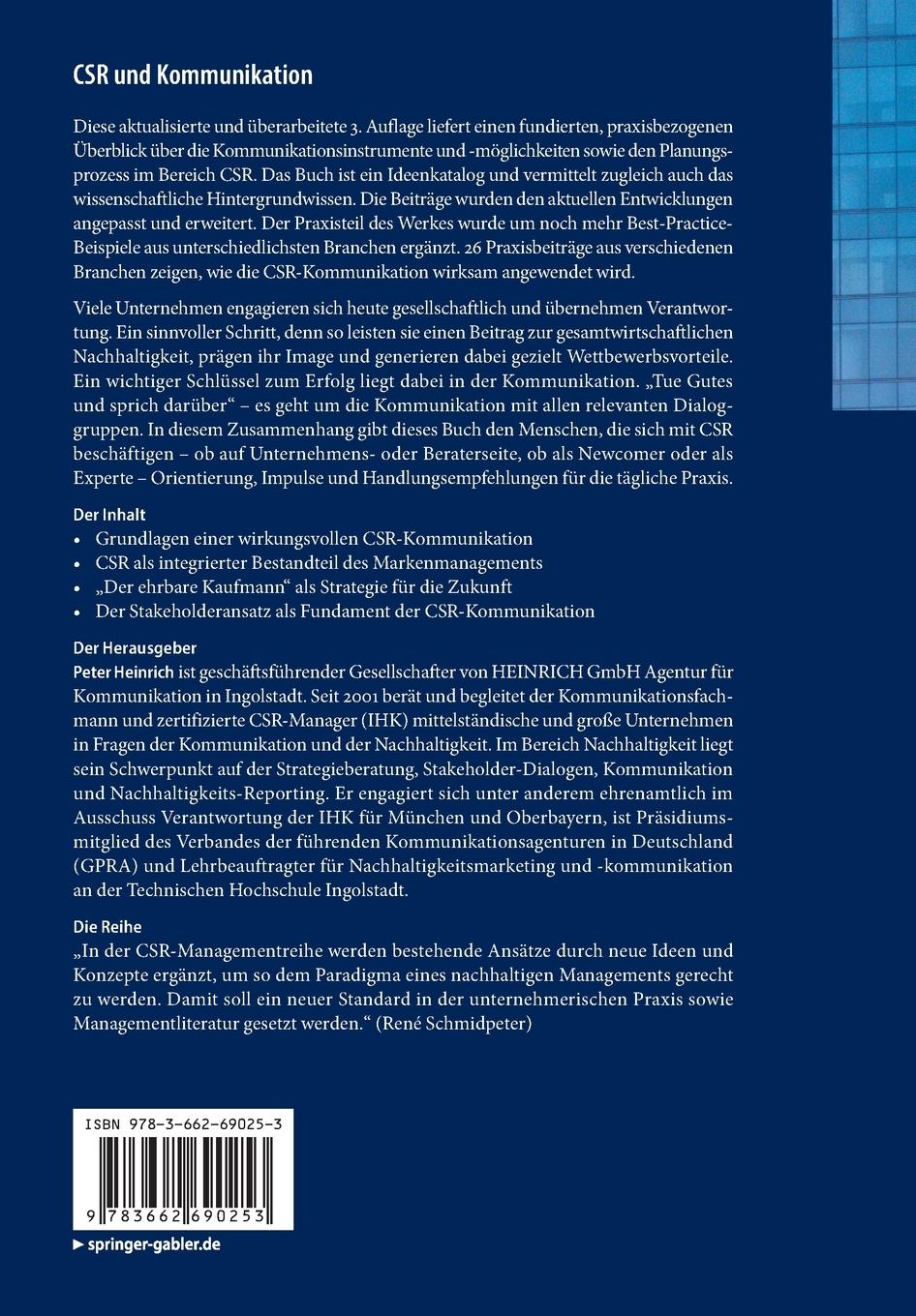 Rückseitencover CSR und Kommunikation