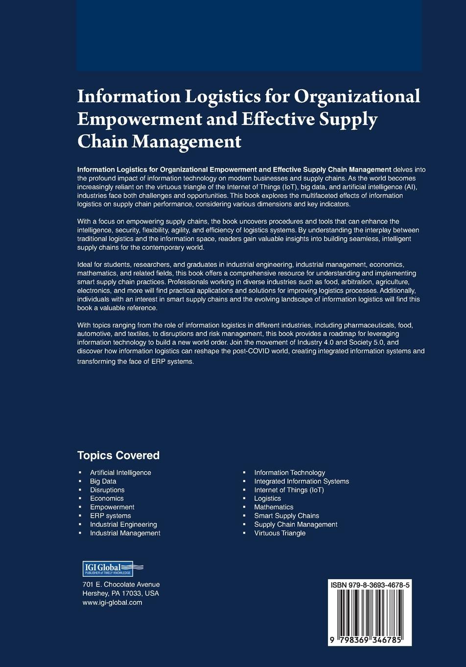 Rückseitencover Information Logistics for Organizational Empowerment and Effective Supply Chain Management