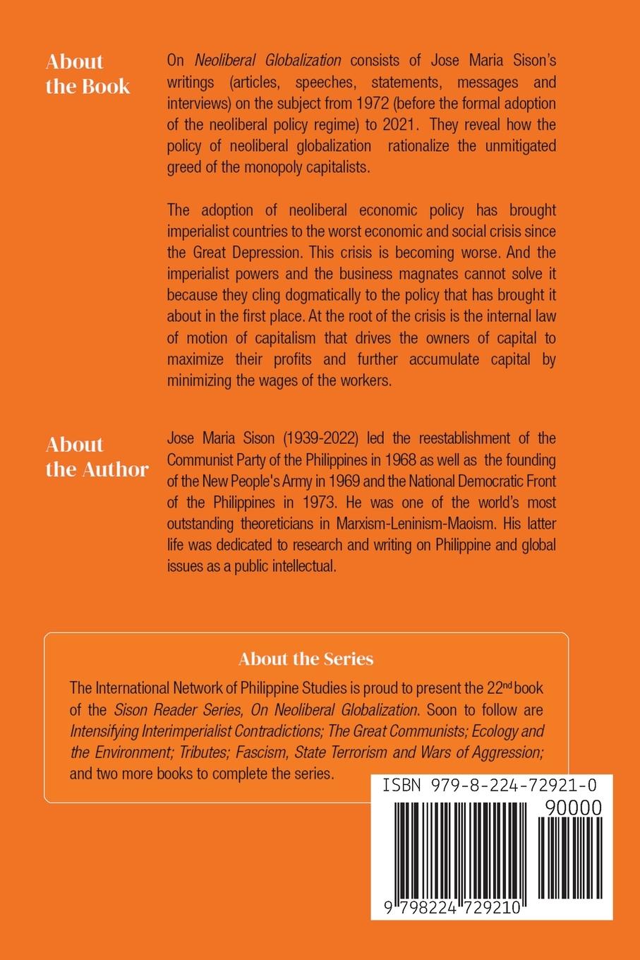 Rückseitencover On Neoliberal Globalization