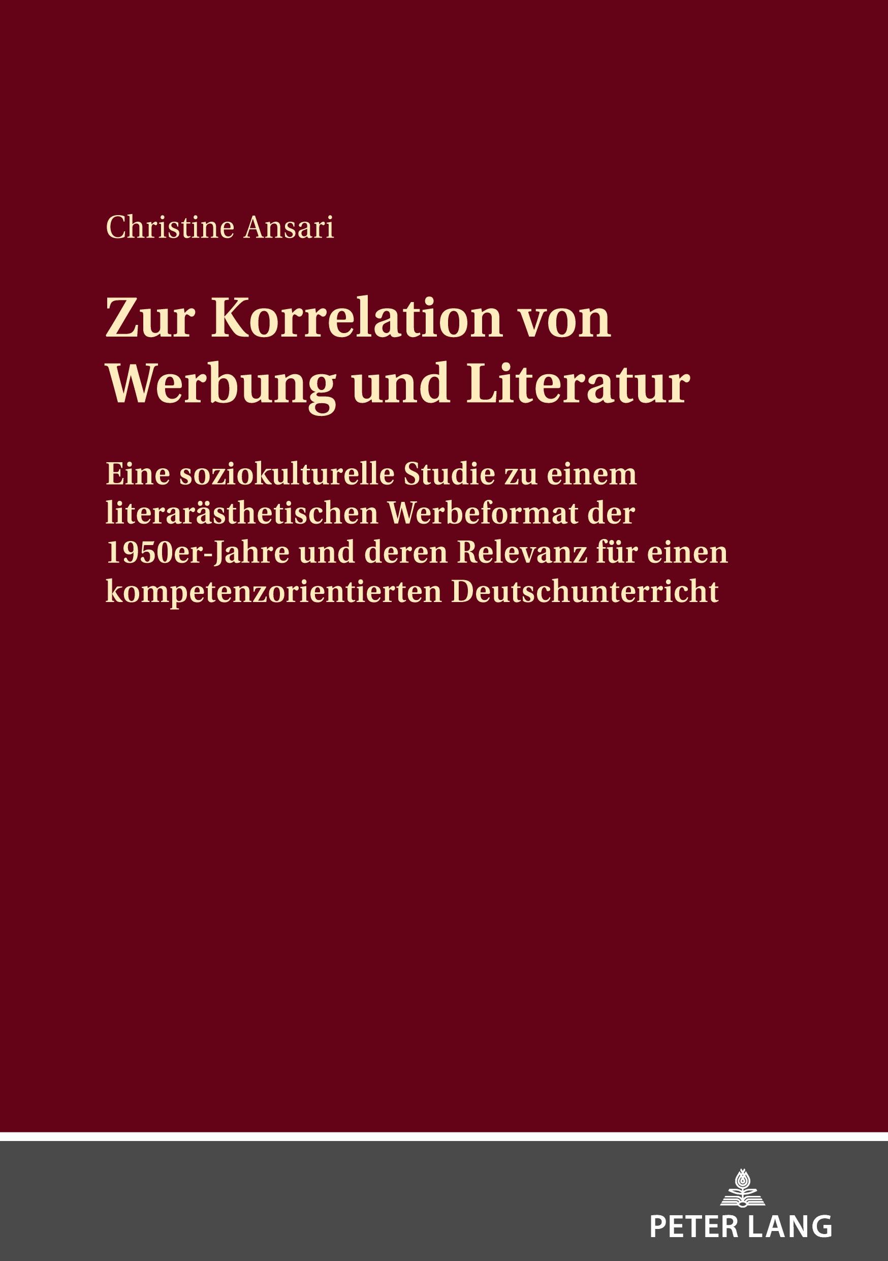 Vorderes Coverbild Zur Korrelation von Werbung und Literatur