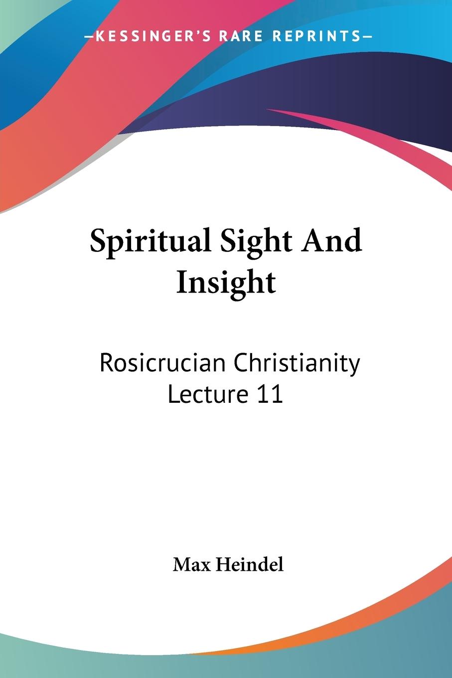 Vorderes Coverbild Spiritual Sight And Insight
