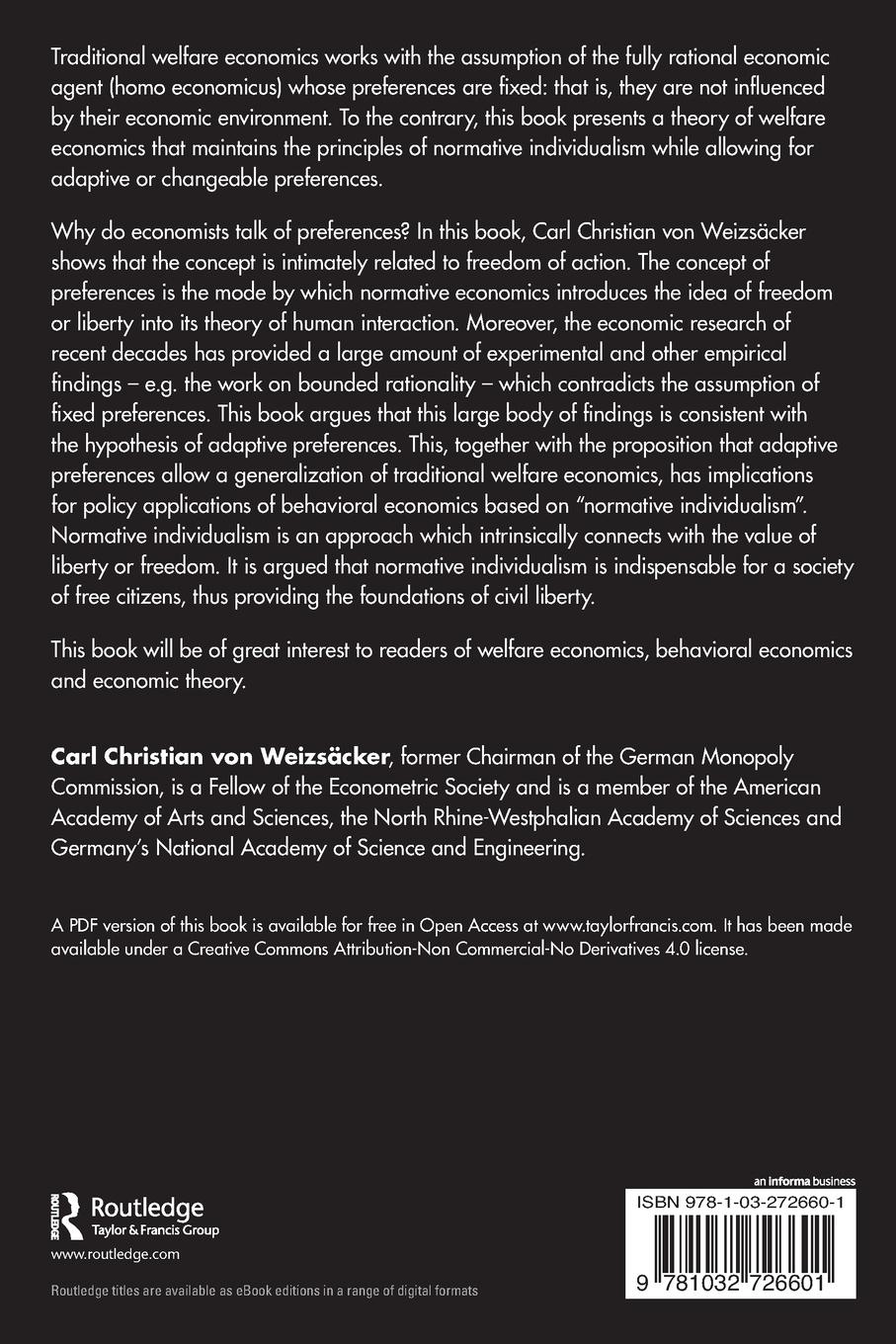 Rückseitencover Freedom and Adaptive Preferences