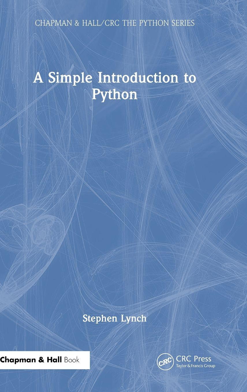 Vorderes Coverbild A Simple Introduction to Python