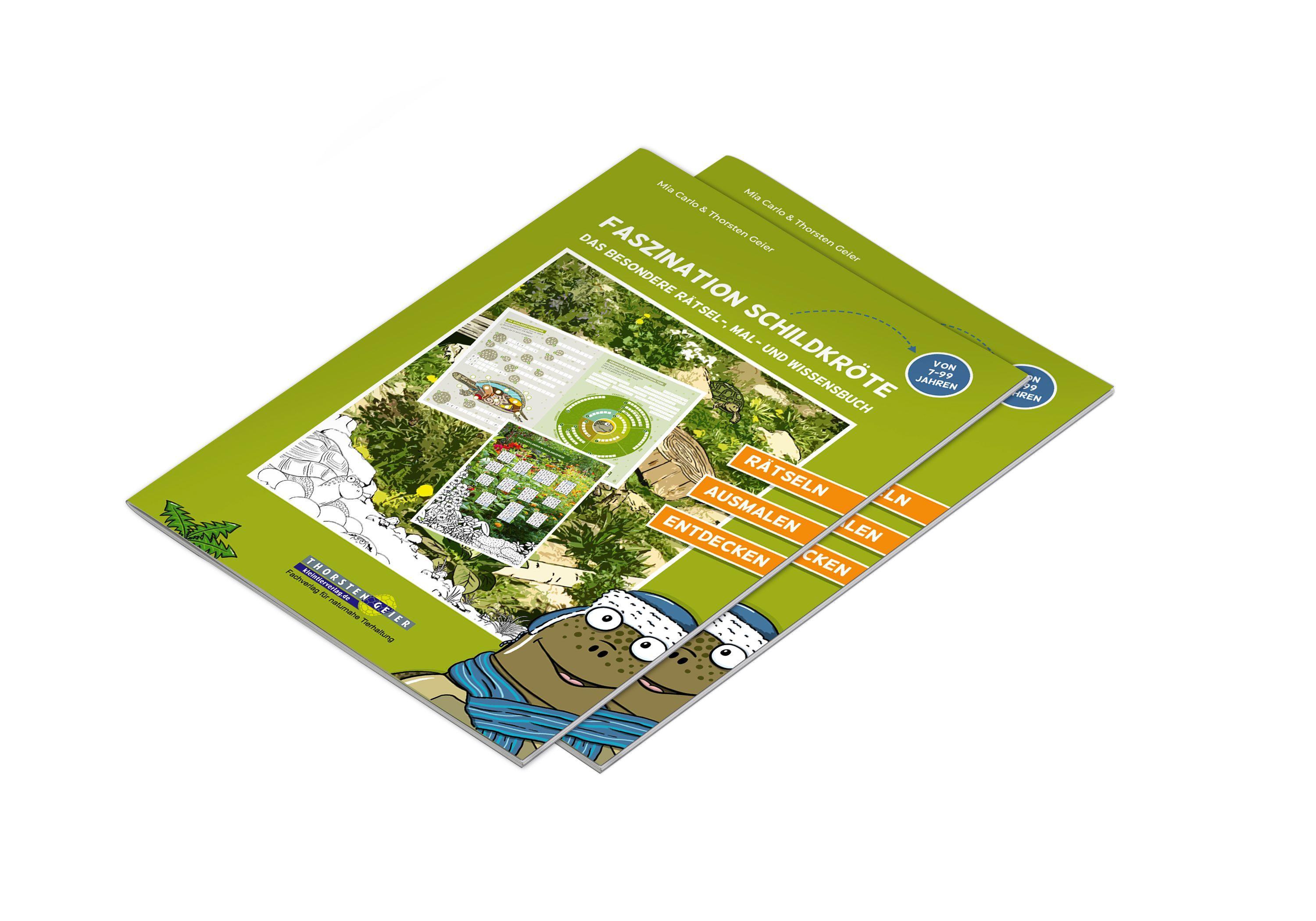 Beispielinhalt (Bild) Faszination Schildkröte - das besondere Rätsel-, Mal- und Wissensbuch