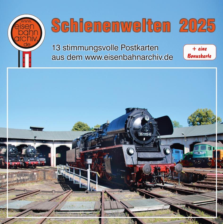 Vorderes Coverbild Kalender Schienenwelten 2025