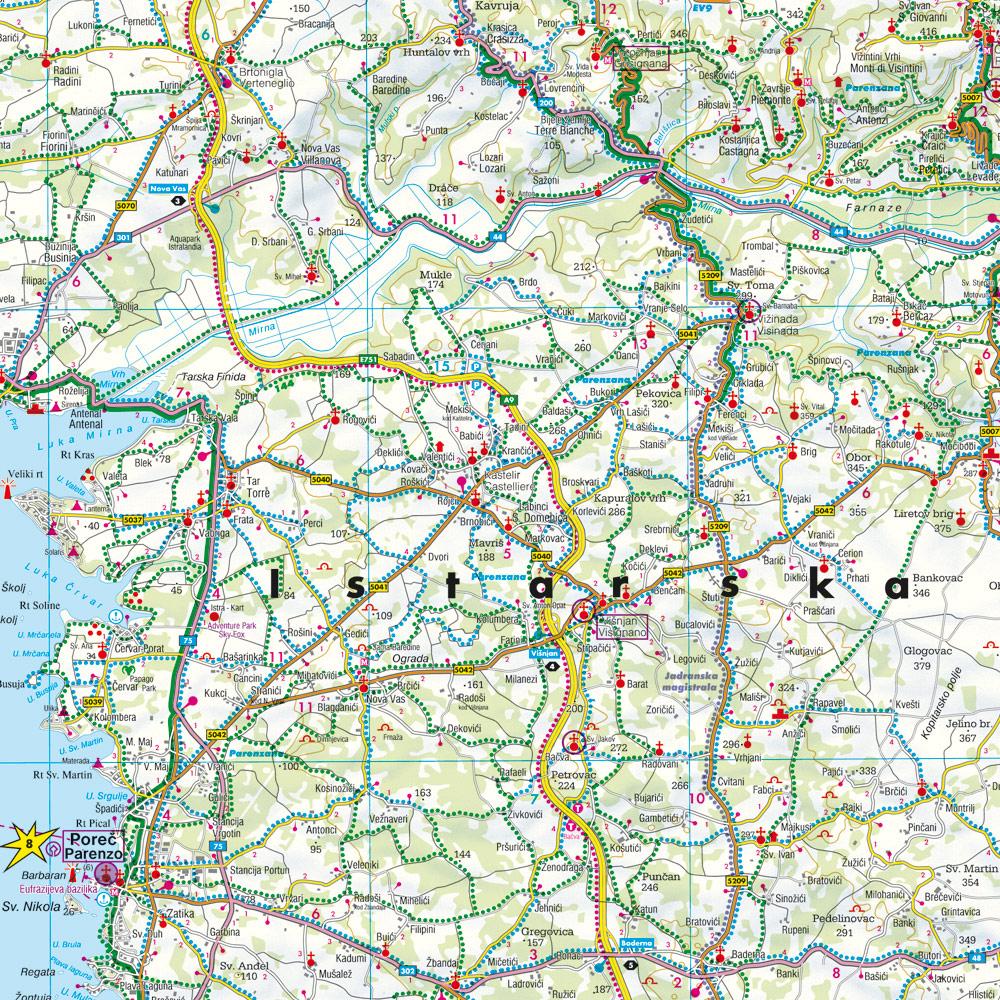 Beispielinhalt (Bild) Istrien, Straßen- und Freizeitkarte 1:100.000, freytag & berndt