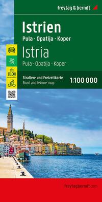 Vorderes Coverbild Istrien, Straßen- und Freizeitkarte 1:100.000, freytag & berndt
