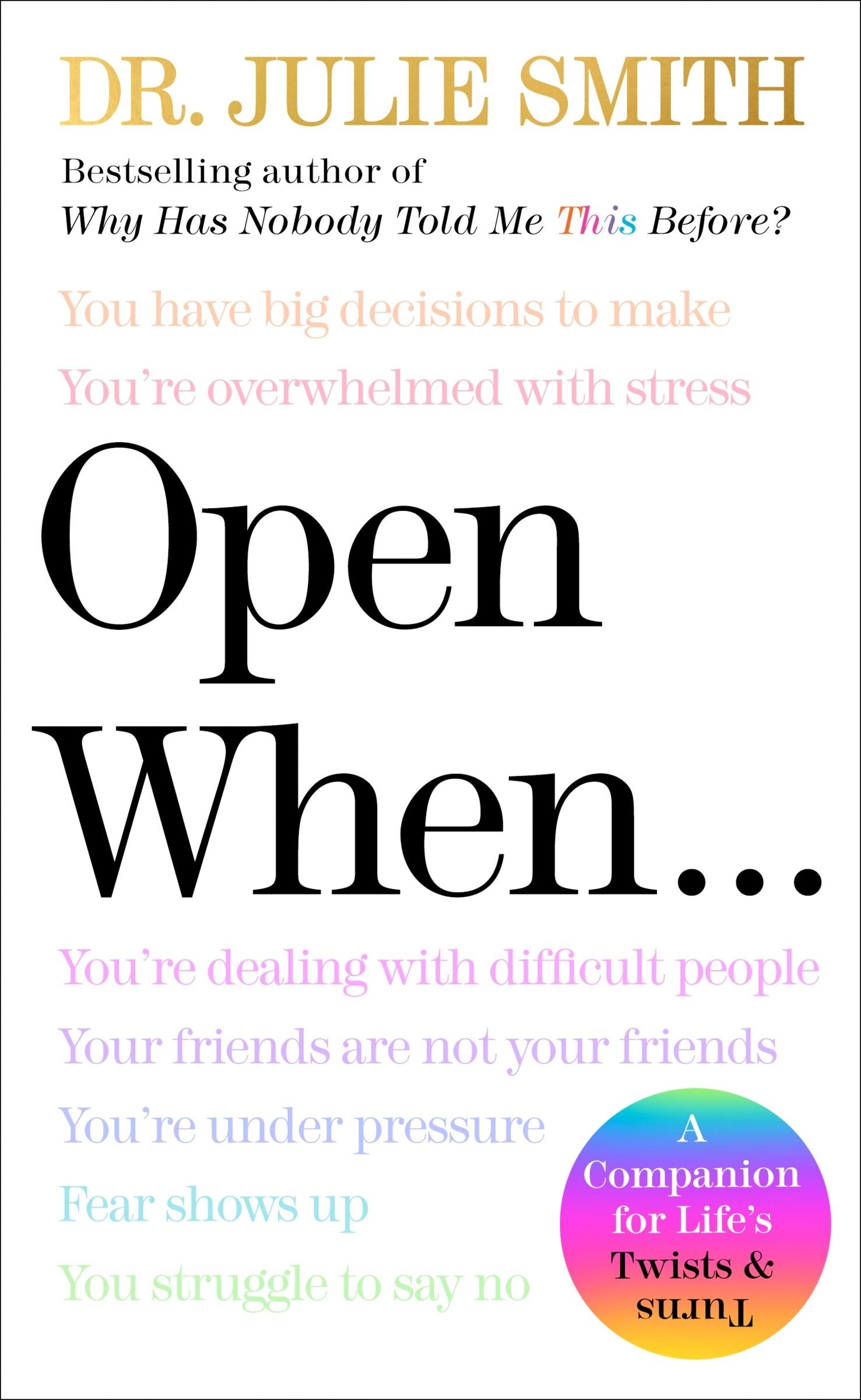 Vorderes Coverbild Open When