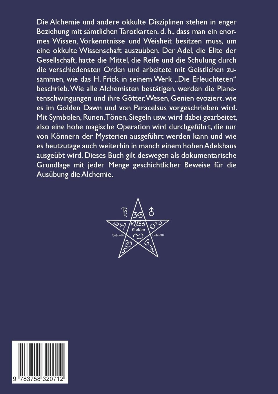 Rückseitencover Die Adelsdokumente österreichischer Alchemisten und die Abbildungen einiger Medaillen alchemistischen Ursprungs