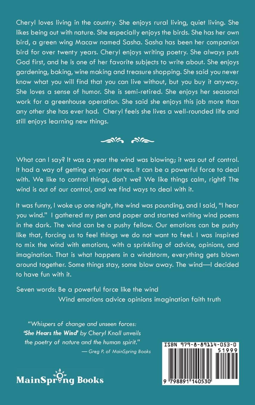 Rückseitencover She Hears the Wind