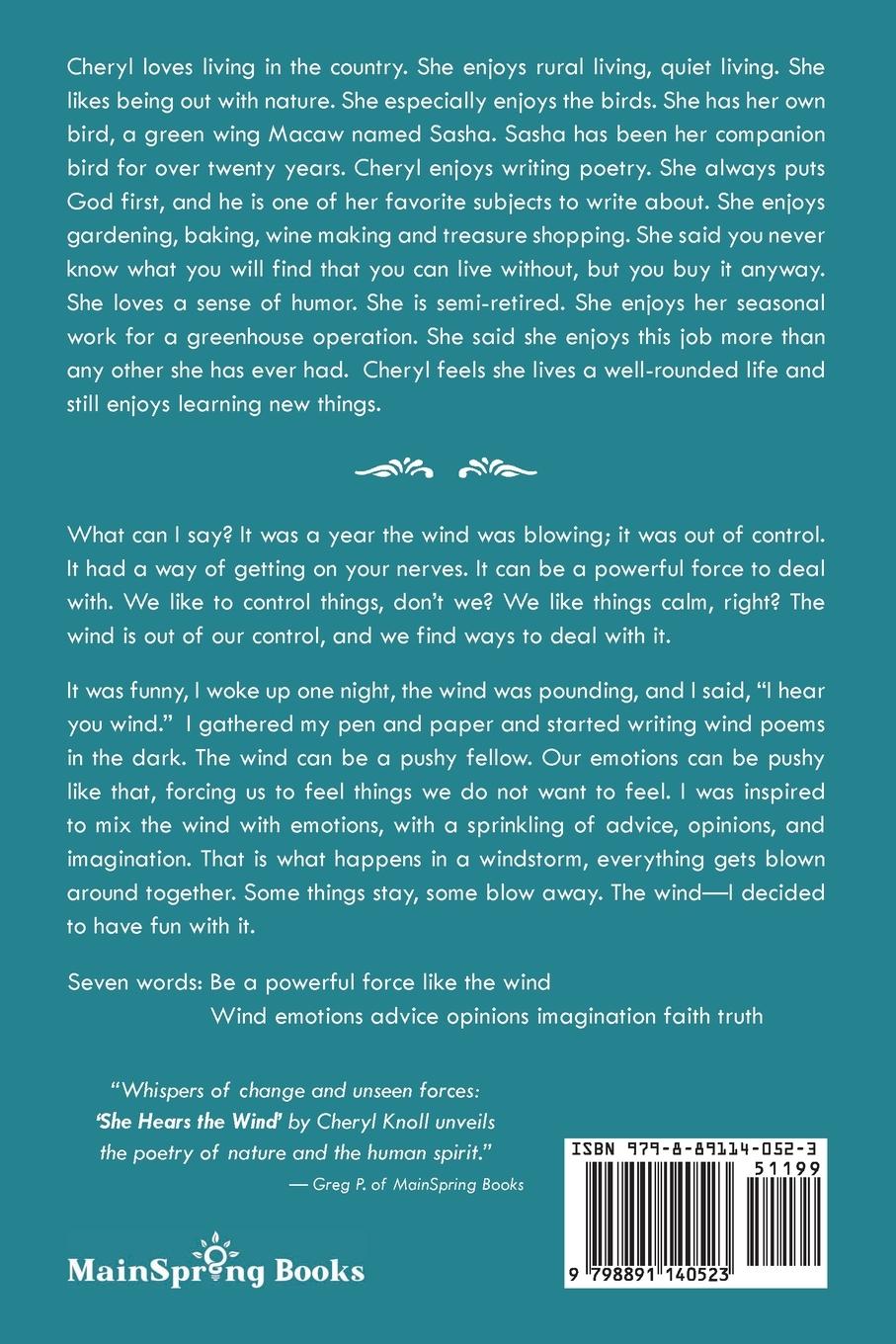 Rückseitencover She Hears the Wind