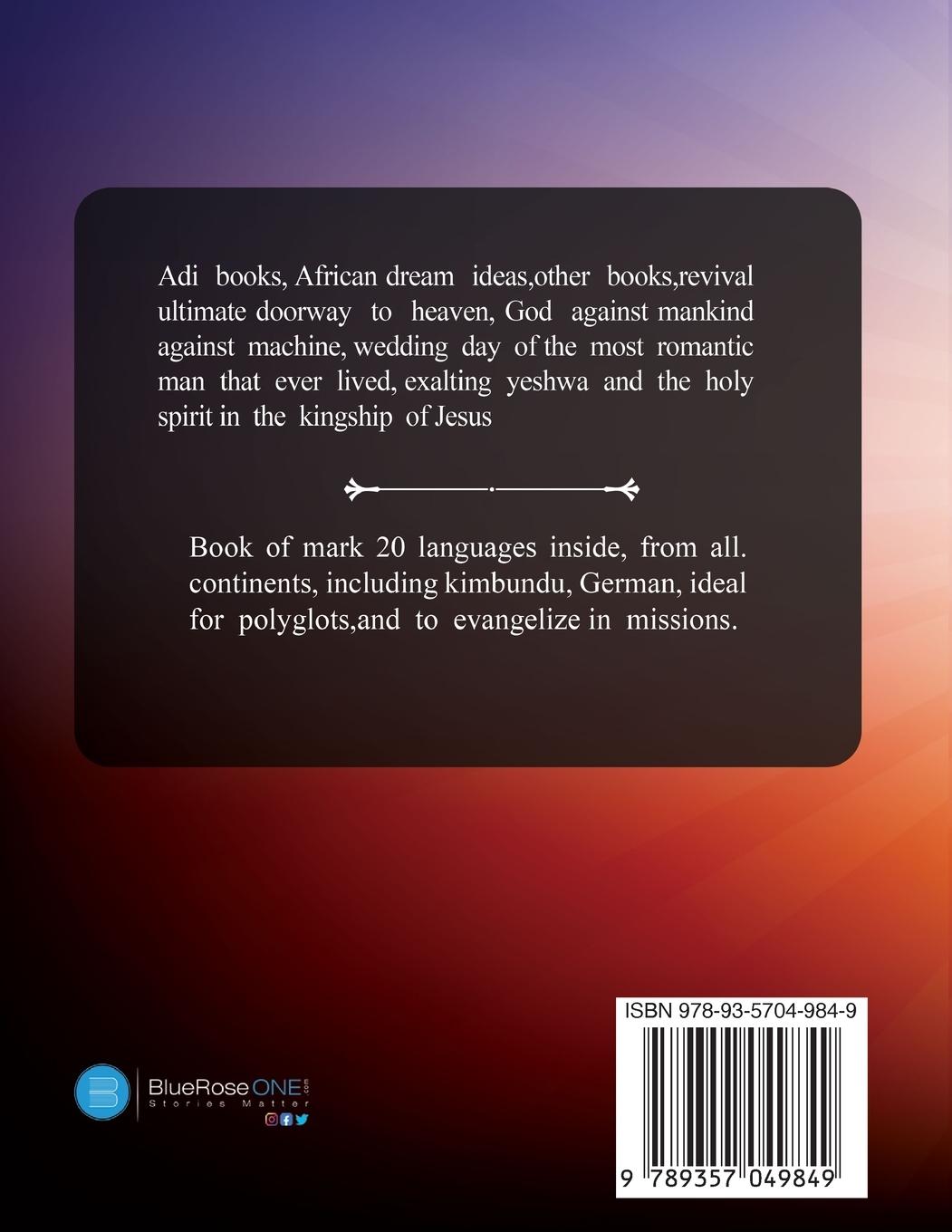 Rückseitencover Polyglots bible study book of mark