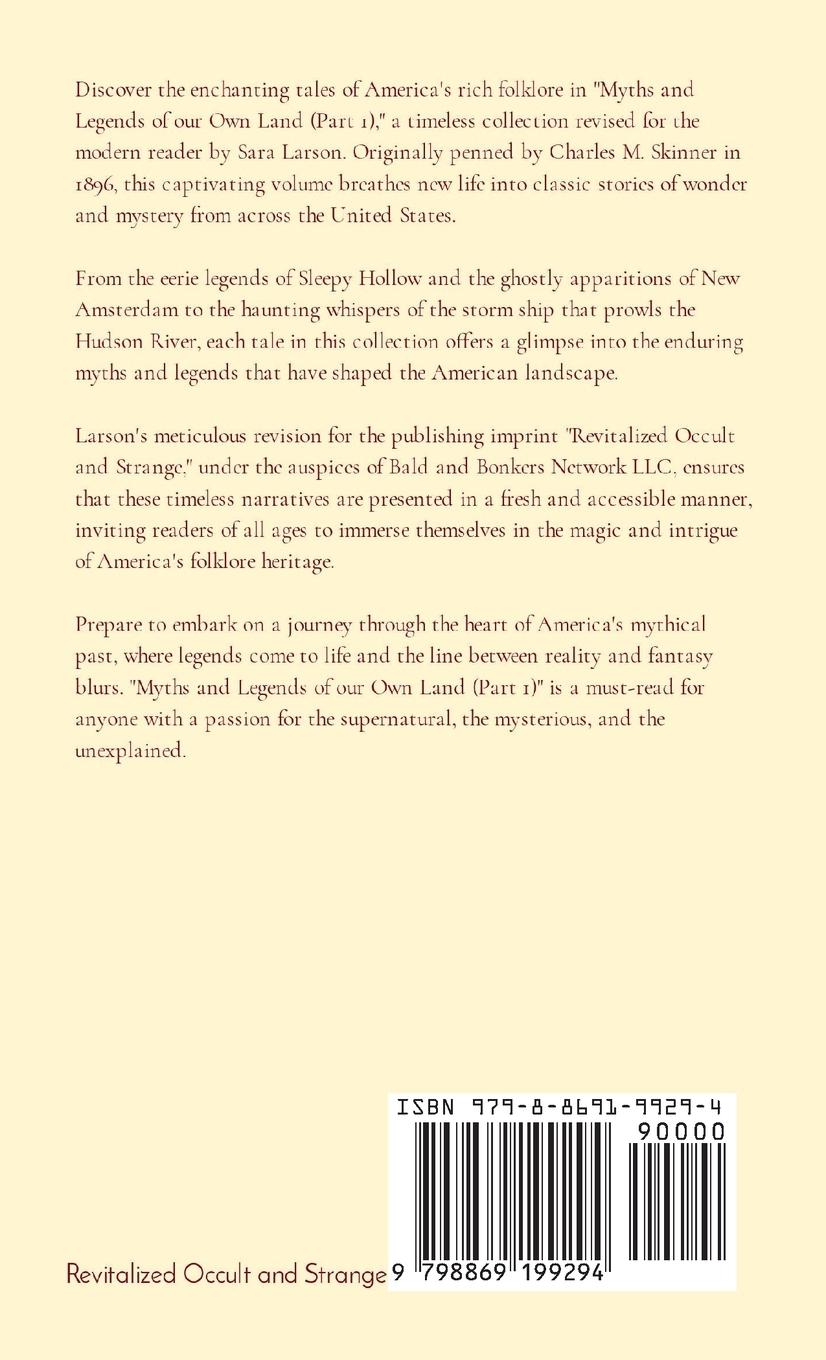 Rückseitencover Myths and Legends of our Own Land