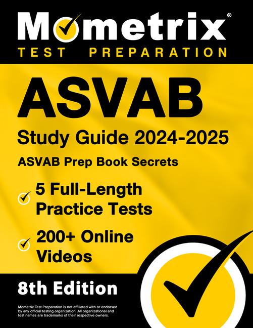 Vorderes Coverbild ASVAB Study Guide 2024-2025 - 5 Full-Length Practice Tests, ASVAB Prep Book Secrets, 200+ Online Videos