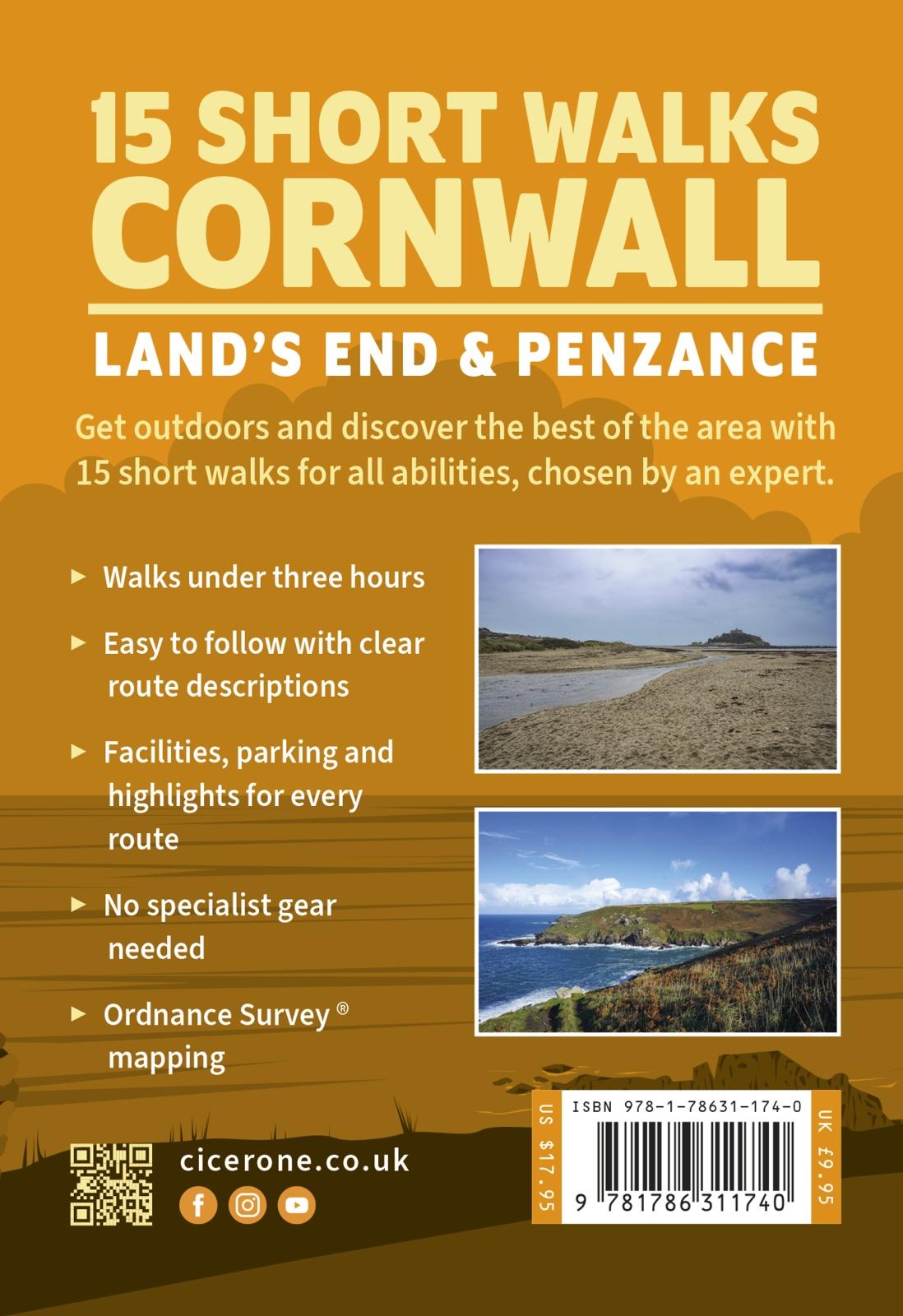 Rückseitencover 15 Short Walks in Cornwall: Land's End and Penzance