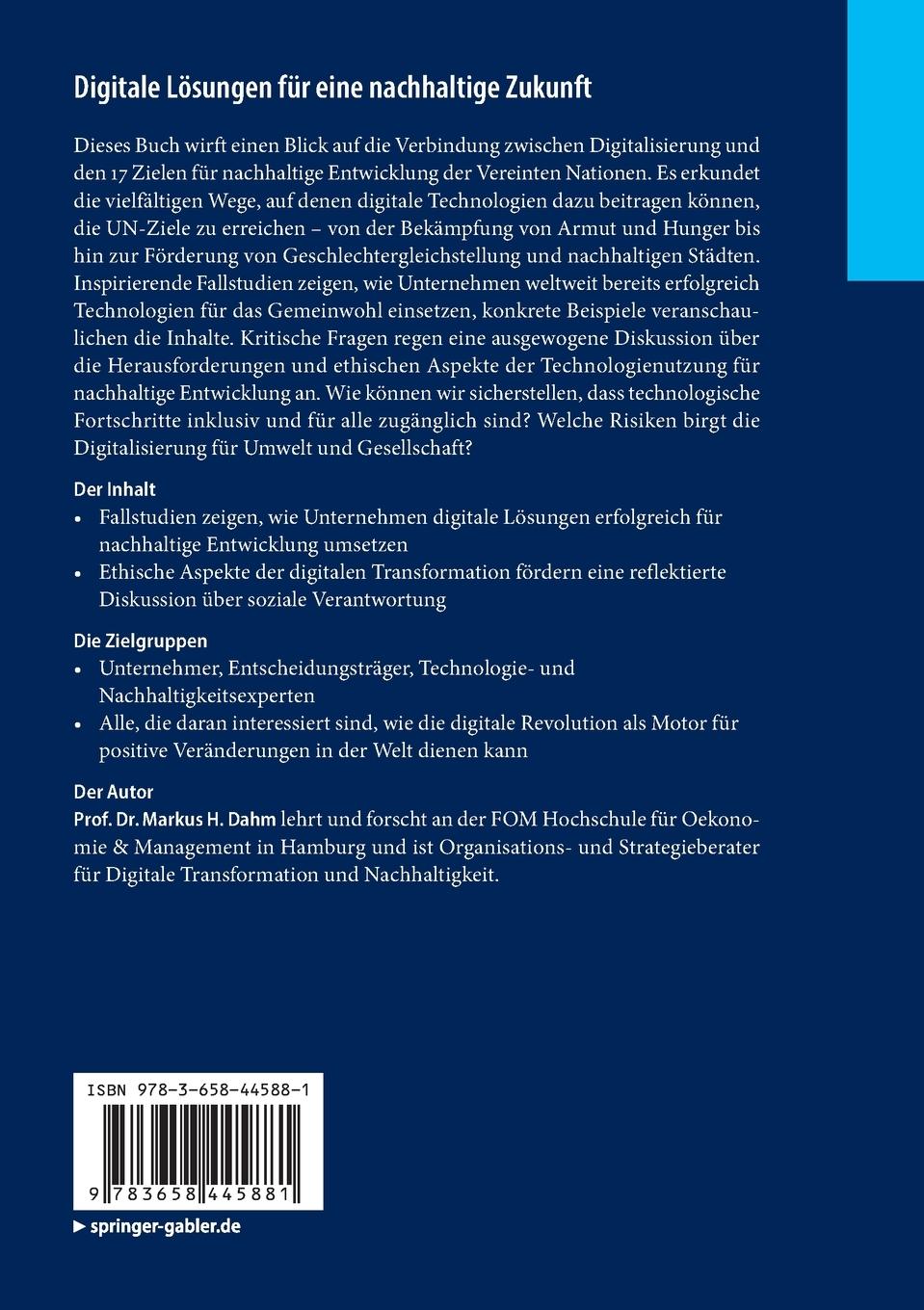 Rückseitencover Digitale Lösungen für eine nachhaltige Zukunft