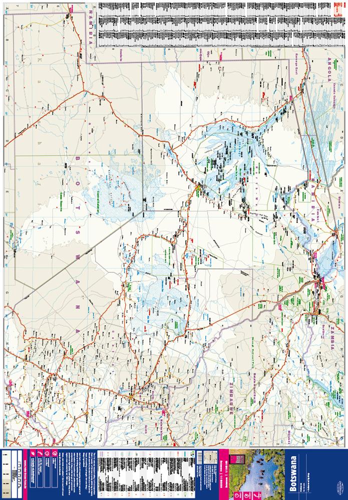 Beispielinhalt (Bild) Reise Know-How Landkarte Botswana 1 : 1.000.000