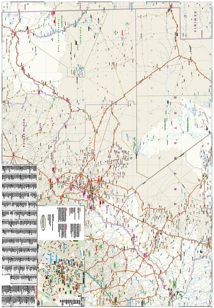 Beispielinhalt (Bild) Reise Know-How Landkarte Botswana 1 : 1.000.000